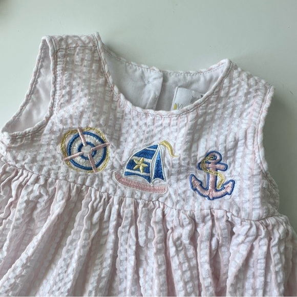 Dylan & Abby Seersucker Sailor Embroidered Dress - Picture 7 of 7